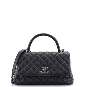 Chanel Small Coco Top Handle Bag Quilted Caviar